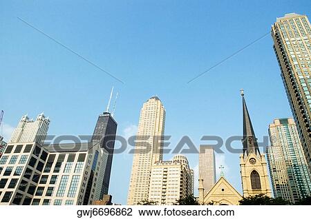 Low angle view of a church, Chicago, Illinois, USA View Large Photo Image Stock Image - Low angle view of a church, Chicago, Illinois, USA. Fotosearch