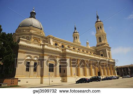 Stock Image - Low angle view of a church, St. Ignatius Church, San Francisco, California, USA. Fotosearch