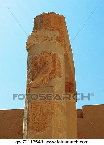 Low angle view of a column, Egypt View Large Photo Image Stock Photo - Low angle view of a column, Egypt. Fotosearch