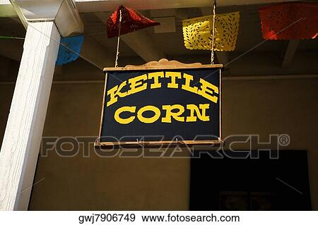 Low angle view of a sign for Kettle Corn, San Diego, California, USA View Large Photo Image Stock Photo - Low angle view of a sign for Kettle Corn, San Diego, California, USA. Fotosearch