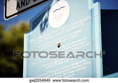 Low angle view of a sign for the Third Street Promenade, Santa Monica, California, USA View Large Photo Image Stock Photo - Low angle view of a sign for the Third Street Promenade, Santa Monica, California, USA. Fotosearch