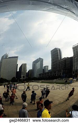 Low angle view of a skyscrapers in a city, Cloud Gate sculpture, Chicago, Illinois, USA View Large Photo Image Stock Image - Low angle view of a skyscrapers in a city, Cloud Gate sculpture, Chicago, Illinois, USA. Fotosearch