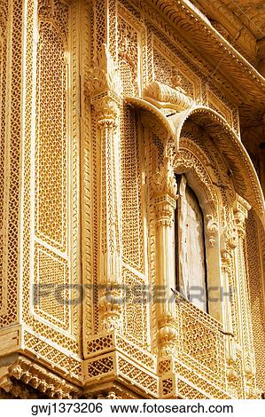 Low angle view of an arched window, Jaisalmer, Rajasthan, India View Large Photo Image Stock Photograph - Low angle view of an arched window, Jaisalmer, Rajasthan, India. Fotosearch