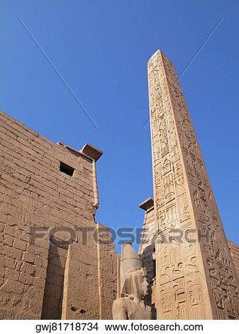Low angle view of an obelisk, Temple Of Luxor, Luxor, Egypt View Large Photo Image Picture - Low angle view of an obelisk, Temple Of Luxor, Luxor, Egypt. Fotosearch