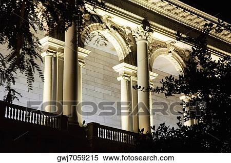 Stock Photography - Low angle view of archways of a building, Chicago, Illinois, USA. Fotosearch
