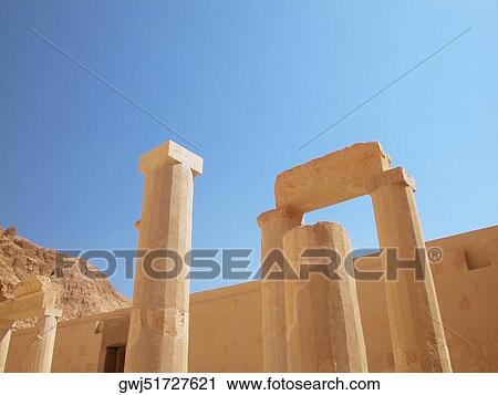 Low angle view of columns in front of a building, Egypt View Large Photo Image Stock Image - Low angle view of columns in front of a building, Egypt. Fotosearch