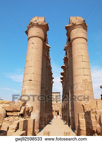 Low angle view of columns of a temple, Temple Of Luxor, Luxor, Egypt View Large Photo Image Stock Image - Low angle view of columns of a temple, Temple Of Luxor, Luxor, Egypt. Fotosearch