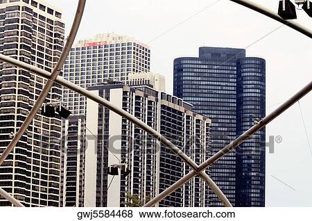 Low angle view of skyscraper in a city, Chicago, Illinois, USA View Large Photo Image Stock Photo - Low angle view of skyscraper in a city, Chicago, Illinois, USA. Fotosearch