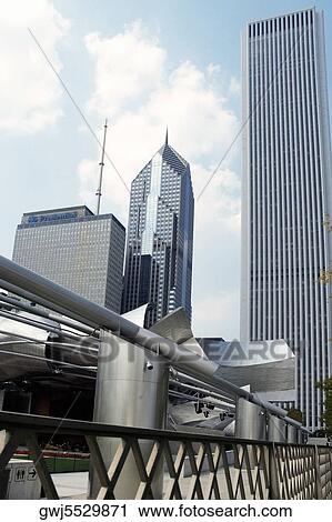 Low angle view of skyscrapers in a city, Aon Center and Two Prudential Plaza, Chicago, Illinois, USA View Large Photo Image Stock Image - Low angle view of skyscrapers in a city, Aon Center and Two Prudential Plaza, Chicago, Illinois, USA. Fotosearch