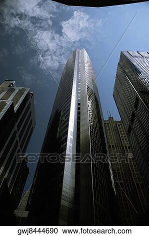 Low angle view of skyscrapers in a city, Chicago, Illinois, USA View Large Photo Image Stock Image - Low angle view of skyscrapers in a city, Chicago, Illinois, USA. Fotosearch