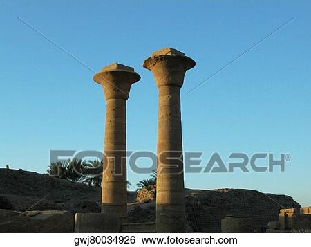 Low angle view of two columns, Temples Of Karnak, Luxor, Egypt View Large Photo Image Stock Photograph - Low angle view of two columns, Temples Of Karnak, Luxor, Egypt. Fotosearch