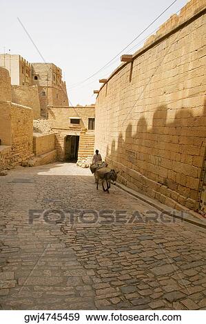 Main entrance of a fort, Jaisalmer Fort, Jaisalmer, Rajasthan, India View Large Photo Image Stock Photo - Main entrance of a fort, Jaisalmer Fort, Jaisalmer, Rajasthan, India. Fotosearch