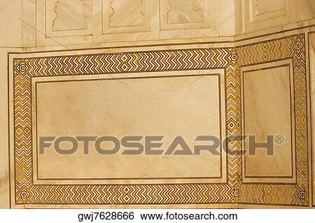 Marble inlay work on the wall, Taj Mahal, Agra, Uttar Pradesh, India View Large Photo Image Stock Photograph - Marble inlay work on the wall, Taj Mahal, Agra, Uttar Pradesh, India. Fotosearch