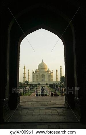 Monument seen through an arch, Taj Mahal, Agra, Uttar Pradesh, India View Large Photo Image Stock Image - Monument seen through an arch, Taj Mahal, Agra, Uttar Pradesh, India. Fotosearch