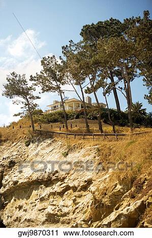 Panoramic view of a cliff at the La Jolla Reefs, La Jolla, San Diego, California, USA View Large Photo Image Stock Image - Panoramic view of a cliff at the La Jolla Reefs, La Jolla, San Diego, California, USA. Fotosearch