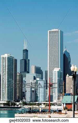 Panoramic view of the city, Chicago, Illinois, USA View Large Photo Image Stock Image - Panoramic view of the city, Chicago, Illinois, USA. Fotosearch