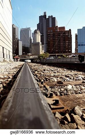 Stock Photograph - Panoramic view of the city, Chicago, Illinois, USA. Fotosearch
