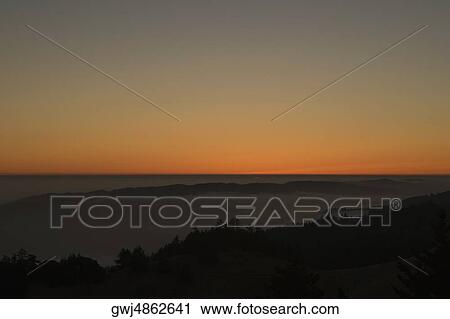 Panoramic view of the sea at dusk, California, USA View Large Photo Image Stock Image - Panoramic view of the sea at dusk, California, USA. Fotosearch