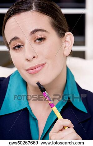 Portrait of a businesswoman smiling View Large Photo Image Stock Photo - Portrait of a businesswoman smiling. Fotosearch