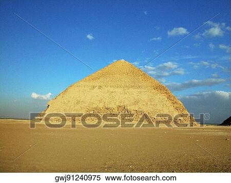 Pyramids in an arid landscape, Bent Pyramid, Dashur, Egypt View Large Photo Image Stock Photography - Pyramids in an arid landscape, Bent Pyramid, Dashur, Egypt. Fotosearch