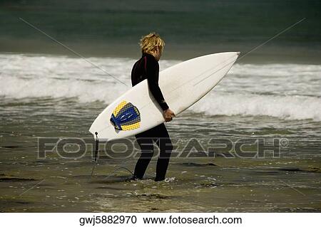 Side profile of a man carrying a surfboard View Large Photo Image Stock Image - Side profile of a man carrying a surfboard. Fotosearch