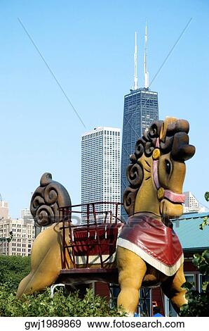 Side profile of a rocking horse at a pier, Navy Pier, Chicago, Illinois, USA View Large Photo Image Stock Photo - Side profile of a rocking horse at a pier, Navy Pier, Chicago, Illinois, USA. Fotosearch
