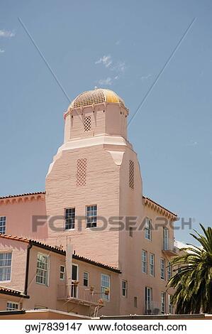 Stock Photo - Side profile of a stucco house. Fotosearch