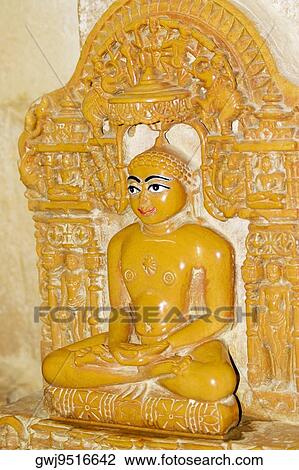 Statue of a religious figure in a temple, Jaisalmer, Rajasthan, India View Large Photo Image Stock Image - Statue of a religious figure in a temple, Jaisalmer, Rajasthan, India. Fotosearch