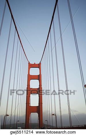 Picture - Traffic moving on the road, Golden Gate Bridge, San Francisco, California, USA. Fotosearch