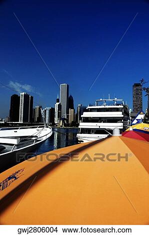 Yacht docked at a harbor, Navy Pier, Chicago, Illinois, USA View Large Photo Image Picture - Yacht docked at a harbor, Navy Pier, Chicago, Illinois, USA. Fotosearch