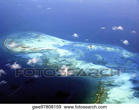 Aerial view of an island View Large Photo Image Stock Photo - Aerial view of an island. Fotosearch