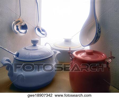 Assorted ceramic containers View Large Photo Image Stock Image - Assorted ceramic containers. Fotosearch