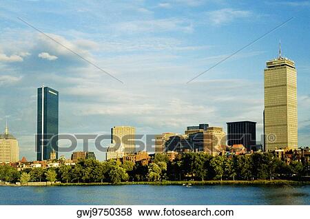 Buildings on a waterfront, Charles River, Boston, Massachusetts, USA View Large Photo Image Stock Photo - Buildings on a waterfront, Charles River, Boston, Massachusetts, USA. Fotosearch