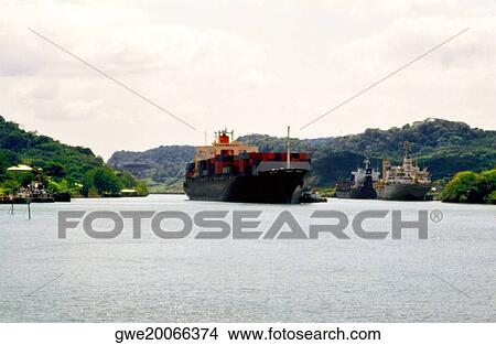 Cargo ship at a port View Large Photo Image Picture - Cargo ship at a port. Fotosearch