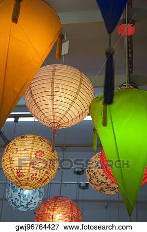 Chinese lanterns hanging, New York City, New York State, USA View Large Photo Image Stock Photo - Chinese lanterns hanging, New York City, New York State, USA. Fotosearch