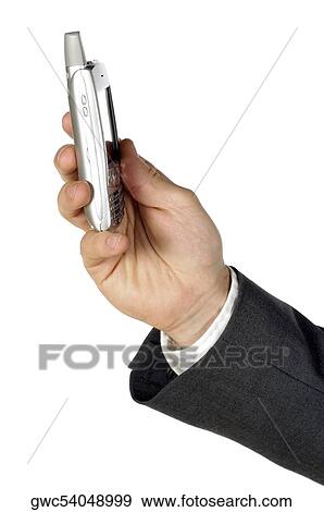 Stock Photo - Close-up of a businessman holding a personal data assistant. Fotosearch
