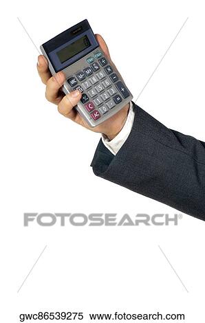 Close-up of a businessman holding a calculator View Large Photo Image Stock Photography - Close-up of a businessman holding a calculator. Fotosearch