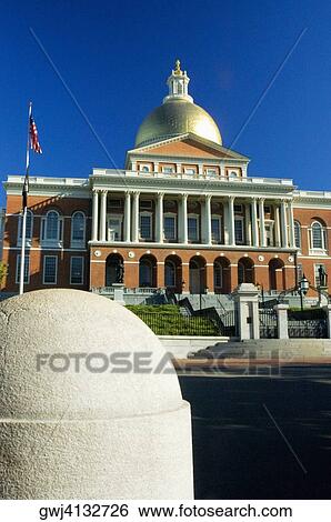 Close-up of a Column in front of a building, Massachusetts State Capitol, Boston, Massachusetts, USA View Large Photo Image Stock Photograph - Close-up of a Column in front of a building, Massachusetts State Capitol, Boston, Massachusetts, USA. Fotosearch