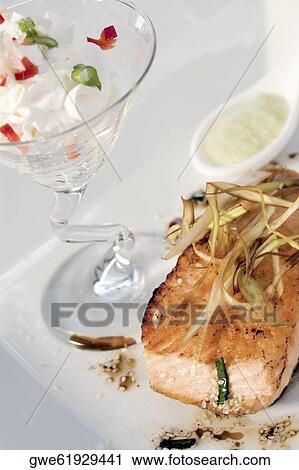 Close-up of a fish fillet with dip in tray View Large Photo Image Stock Image - Close-up of a fish fillet with dip in tray. Fotosearch