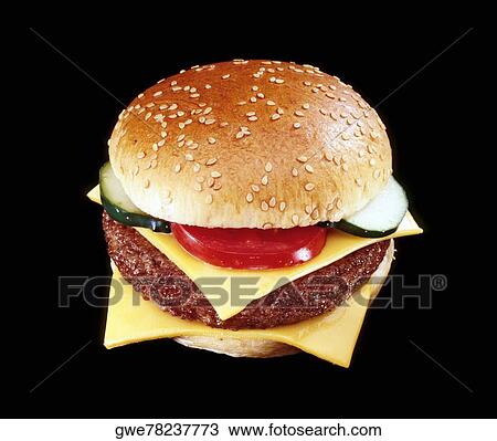 Close-up of a hamburger View Large Photo Image Stock Image - Close-up of a hamburger. Fotosearch