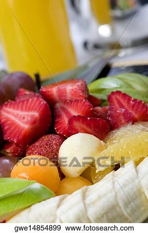 Close-up of a mixed fruit salad View Large Photo Image Stock Photo - Close-up of a mixed fruit salad. Fotosearch
