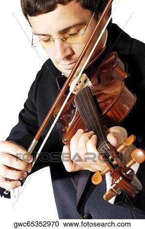 Stock Image - Close-up of a musician playing the violin. Fotosearch