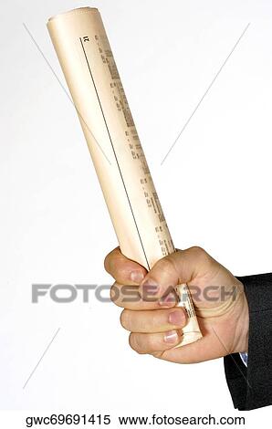 Close-up of a person's hand holding a newspaper View Large Photo Image Stock Photography - Close-up of a person's hand holding a newspaper. Fotosearch