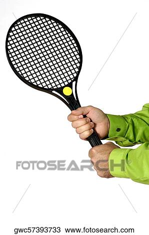 Close-up of a person's hands holding a tennis racket View Large Photo Image Stock Image - Close-up of a person's hands holding a tennis racket. Fotosearch