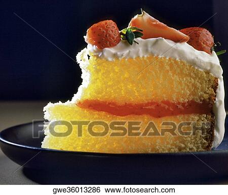 Close-up of a piece of eaten cake on a plate View Large Photo Image Stock Photograph - Close-up of a piece of eaten cake on a plate. Fotosearch
