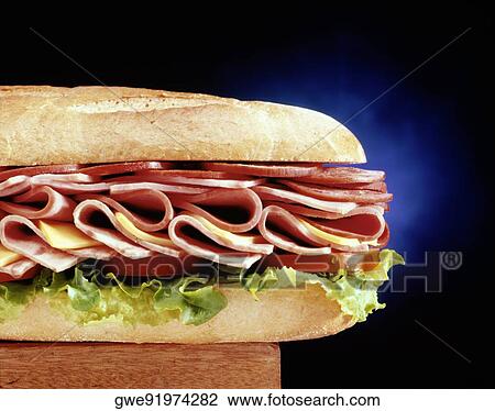 Stock Image - Close-up of a sandwich. Fotosearch