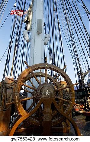 Close-up of a ship's helm, Boston, Massachusetts, USA View Large Photo Image Stock Photo - Close-up of a ship's helm, Boston, Massachusetts, USA. Fotosearch