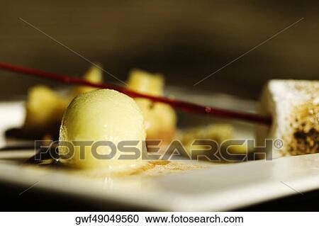 Close-up of a tray of gourmet dessert View Large Photo Image Stock Image - Close-up of a tray of gourmet dessert. Fotosearch