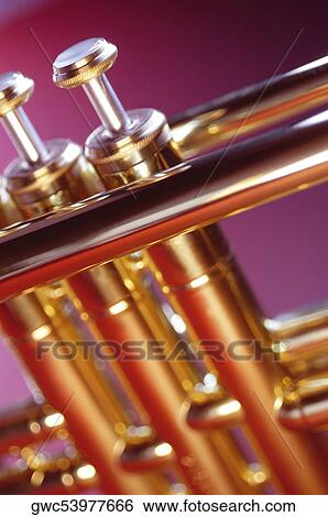 Close-up of a trumpet View Large Photo Image Stock Photograph - Close-up of a trumpet. Fotosearch