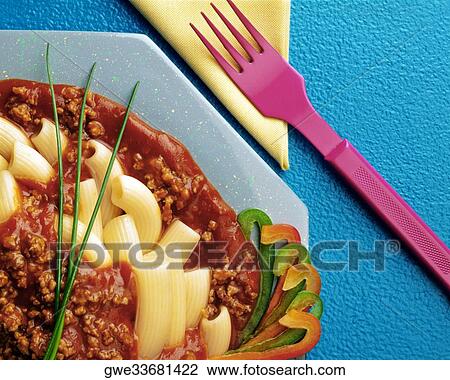 Close-up of Bolognese sauce in a plate of macaroni View Large Photo Image Stock Image - Close-up of Bolognese sauce in a plate of macaroni. Fotosearch